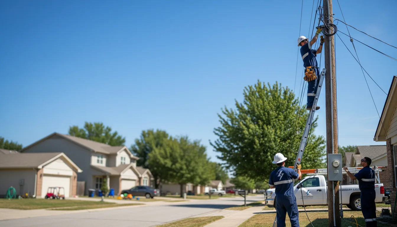 Residential electrician providing installation services in Pacific, MO